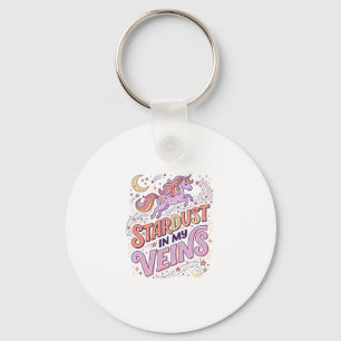 Eenhoorn Sterrenstof in Mijn Aderen Whimsical Merc Sleutelhanger