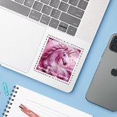 EENHOORN STICKER (Laptop met iPhone)
