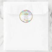 Eenhoorn Sticker dank u het maken van verjaardag m (Tas)