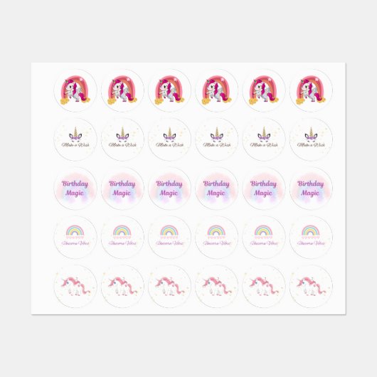 Eenhoorn Sticker Set (Vel)
