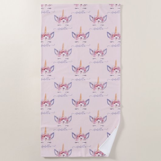 Eenhoorn strandlaken (Voorkant)