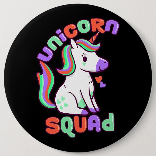 Eenhoorn Suqad 2 Ronde Button 6,0 Cm (Voorkant)