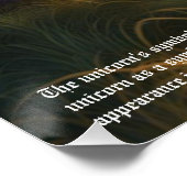 Eenhoorn symboliek Poster (Hoek)
