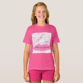 Eenhoorn T-shirt met een eenhoorn die over een wol (Voorkant volledig)