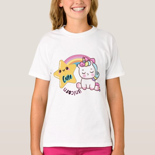 Eenhoorn T-shirt ontwerp (Voorkant)