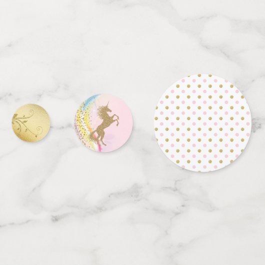 Eenhoorn tafel Confetti (Voorkanten)