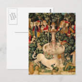 Eenhoorn tapijten gevonden legende mythisch briefkaart (Voorkant / Achterkant)