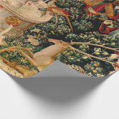 Eenhoorn tapijten gevonden legende mythisch cadeaupapier (Hoek)