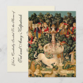 Eenhoorn tapijten gevonden legende mythisch kaart (Voorkant / Achterkant)