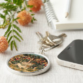 Eenhoorn tapijten gevonden legende mythisch sleutelhanger (Zijkant)