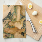 Eenhoorn tapijten gevonden legende mythisch theedoek (Quarter Fold)