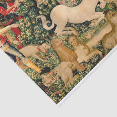 Eenhoorn tapijten gevonden legende mythisch tissuepapier (Detail)