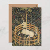 Eenhoorn Tapijten Klassiek Tapijt Briefkaart (Voorkant / Achterkant)