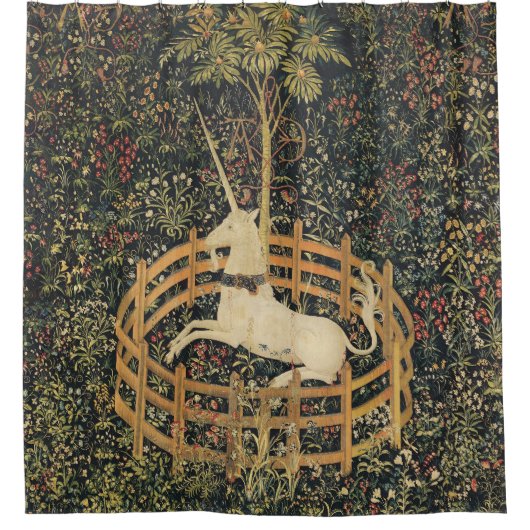 Eenhoorn Tapijten Klassiek Tapijt Douchegordijn (Voorkant)