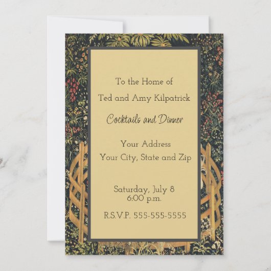 Eenhoorn Tapijten Klassiek Tapijt Kaart (Achterkant)