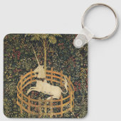 Eenhoorn Tapijten Klassiek Tapijt Sleutelhanger (Achterkant)