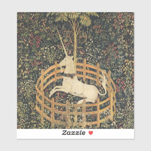 Eenhoorn Tapijten Klassiek Tapijt Sticker (Vel)