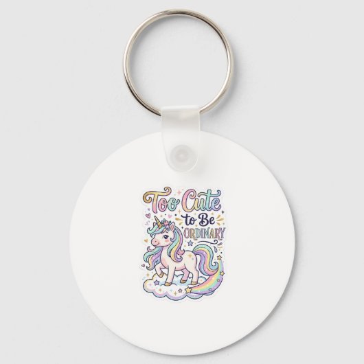Eenhoorn Te Schattig om Gewone Premium Vector Sti Sleutelhanger (Voorkant)