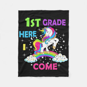 Eenhoorn Terug naar school Hallo eerste dag van de Fleece Deken