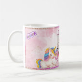 Eenhoorn-thema 3e verjaardagsfeest Mok souvenir (Links)