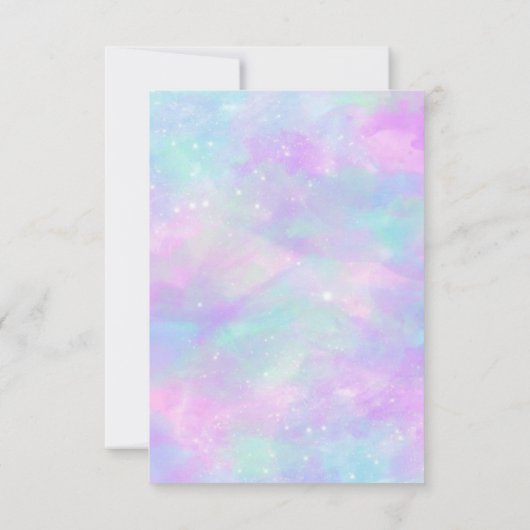 Eenhoorn Thema Uitnodiging (Achterkant)