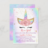 Eenhoorn Thema Uitnodiging (Voorkant / Achterkant)