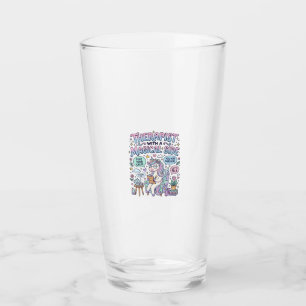 Eenhoorn therapeut met een magische kant cadeau id glas