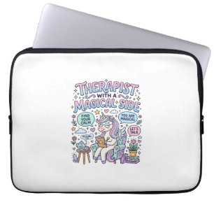 Eenhoorn therapeut met een magische kant cadeau id laptop sleeve
