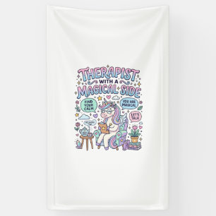 Eenhoorn therapeut met een magische kant Cadeaubon Spandoek
