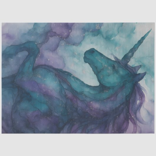 Eenhoorn Tissue Paper – Alcohol Ink Style Tissuepapier (Voorkant)