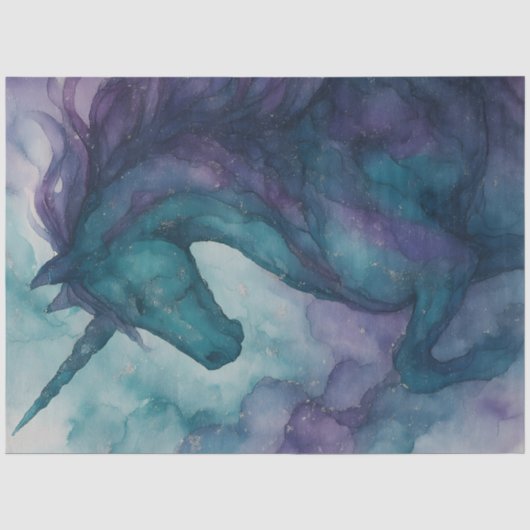 Eenhoorn Tissue Paper – Alcohol Ink Style Tissuepapier (Voorkant)