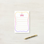 Eenhoorn To Do-lijst & Regenboogframe Post-it® Notes (Op bureau)