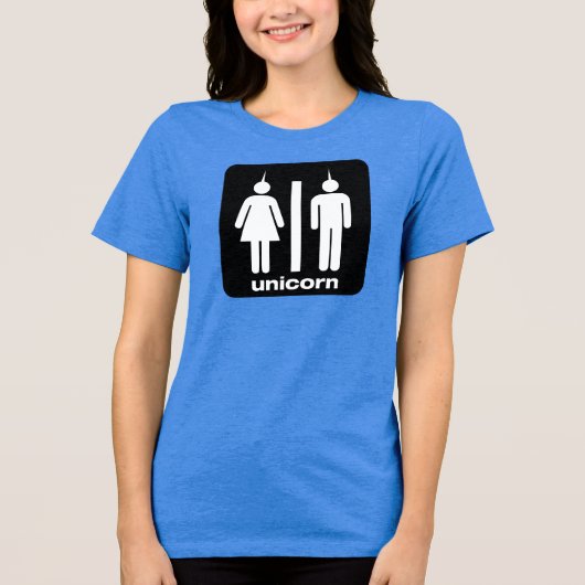 Eenhoorn Tri-Blend Shirt (Voorkant)