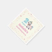 Eenhoorn Twee Magische 2e Verjaardagsfeest Servet (Hoek)