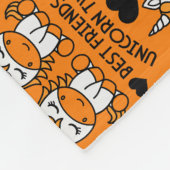 eenhoorn tweelingzus fleece deken (Hoek)