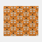 eenhoorn tweelingzus fleece deken (Voorkant (Horizontaal))