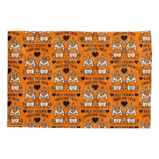 eenhoorn tweelingzus kussensloop (Achterkant)