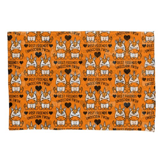 eenhoorn tweelingzus kussensloop (Voorkant)