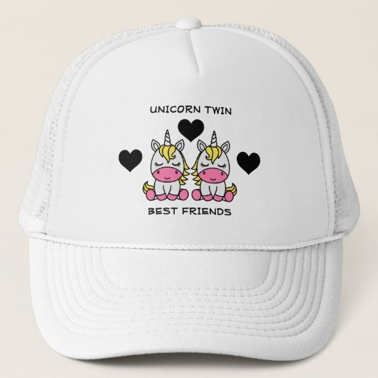 eenhoorn tweelingzus trucker pet (Voorkant)
