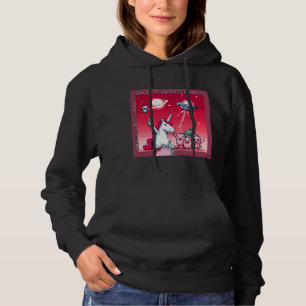 Eenhoorn UFO Selfie: Vierkant Land (Pixel Art) #12 Hoodie
