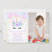  eenhoorn uitnodigen kaart (Voorkant)