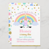 Eenhoorn uitnodiging (Voorkant / Achterkant)