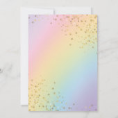 Eenhoorn Uitnodiging - Over de Regenboog & Glitter (Achterkant)