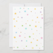 Eenhoorn Uitnodiging | RAINBOW GOUD (Achterkant)