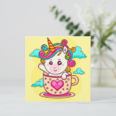 Eenhoorn Vakantiekaart Feestdagenkaart (Staand voorkant)