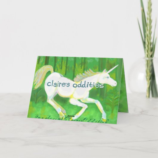 Eenhoorn Valentijnsdag Kaart (Achterkant)