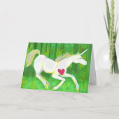 Eenhoorn Valentijnsdag Kaart (Voorkant)