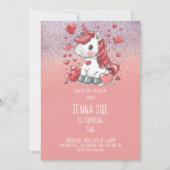 Eenhoorn Valentijnsdag Partij Kaart (Voorkant)