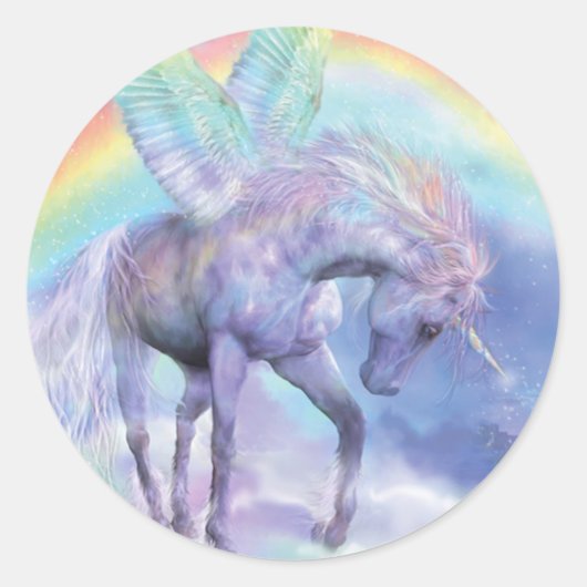 Eenhoorn van de Rainbow Art Sticker (Voorkant)