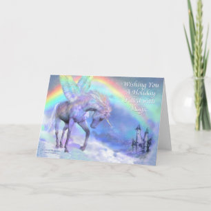 Eenhoorn van de regenboog vakantie Kaart